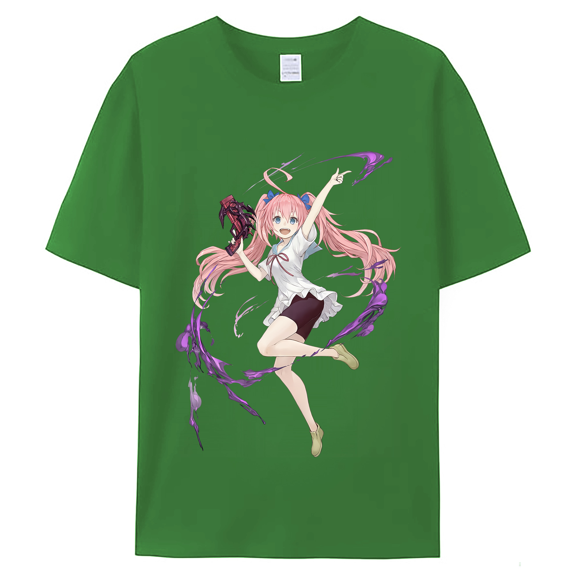 （画像用） 転スラ Regarding Reincarnated to Slime レディースカジュアルプリントTシャツ（綿100％）
